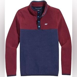 Vineyard Vines | Men’s Sz M |  Burgundy and Navy Fleece Pullover